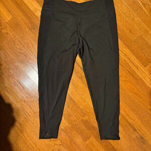 DSG Black Workout Leggings XL High Rise Sheer Mesh Panel Activewear Gym Pants